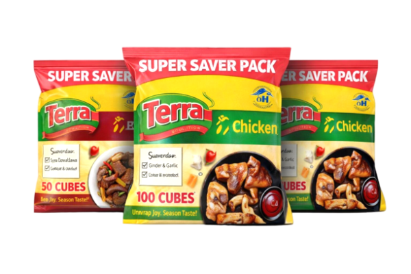 terra chicken super saver seasoning cubes – carton (100 × 20 cubes)