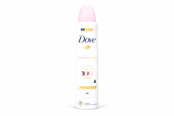 dove body spray invisible dry – carton (12 × 250ml cans)