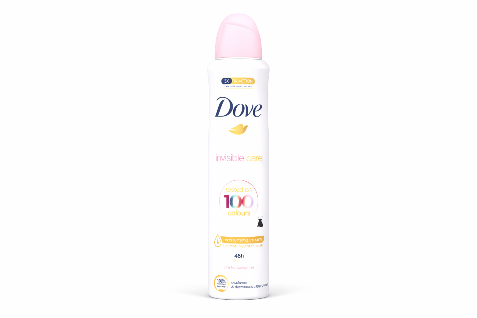 dove body spray invisible dry – carton (12 × 250ml cans)